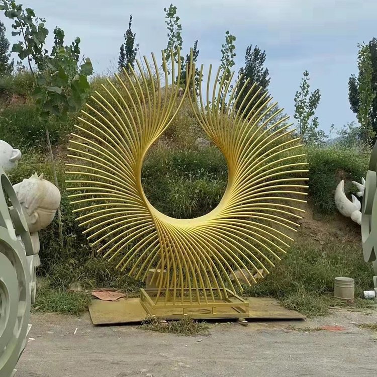 戶外不銹鋼抽象鳳凰翅膀雕塑 園林景觀異形鏤空金屬售樓部擺件
